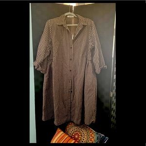 Tan/black Checkered Versatile Dress/Jacket